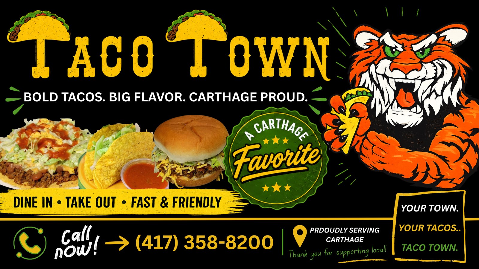 Example BrightLoop advertising creative for Taco Town
