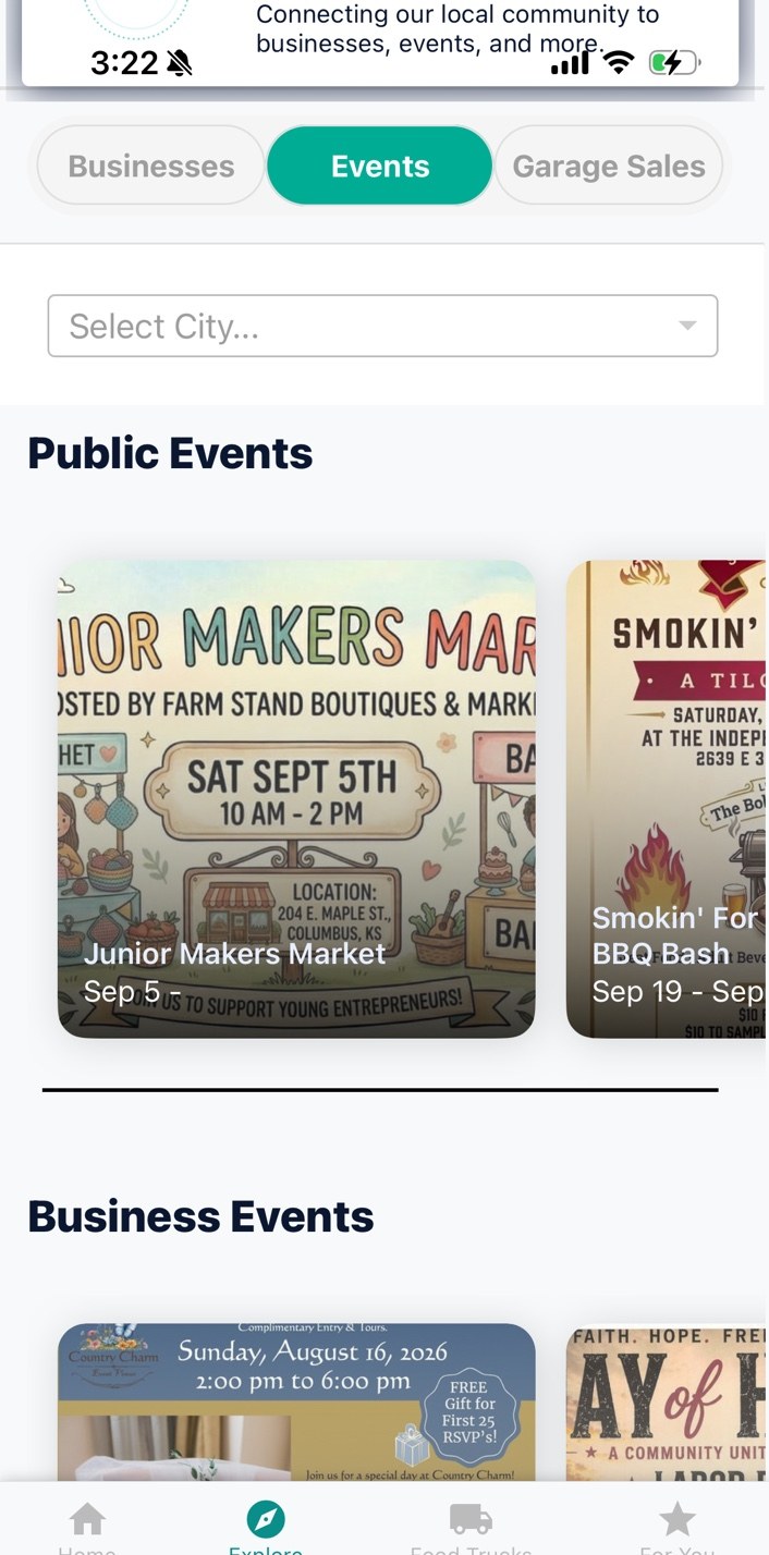 Local events inside BrightLoop Local