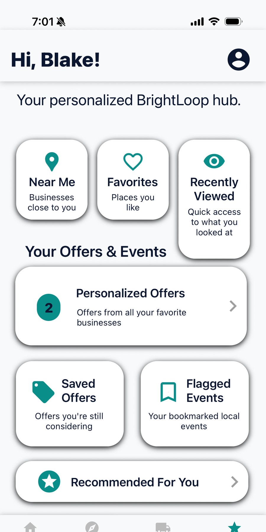 For You section in BrightLoop Local