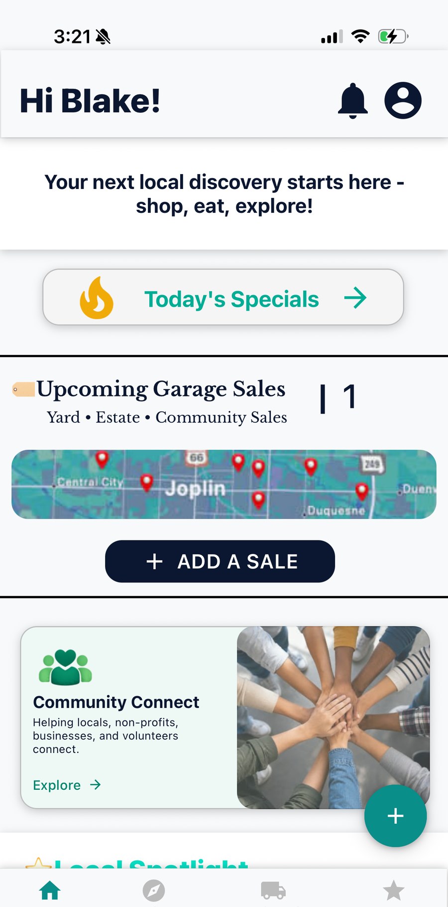 BrightLoop Local home screen