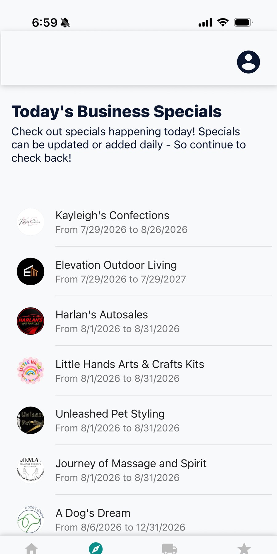 Business specials in BrightLoop Local