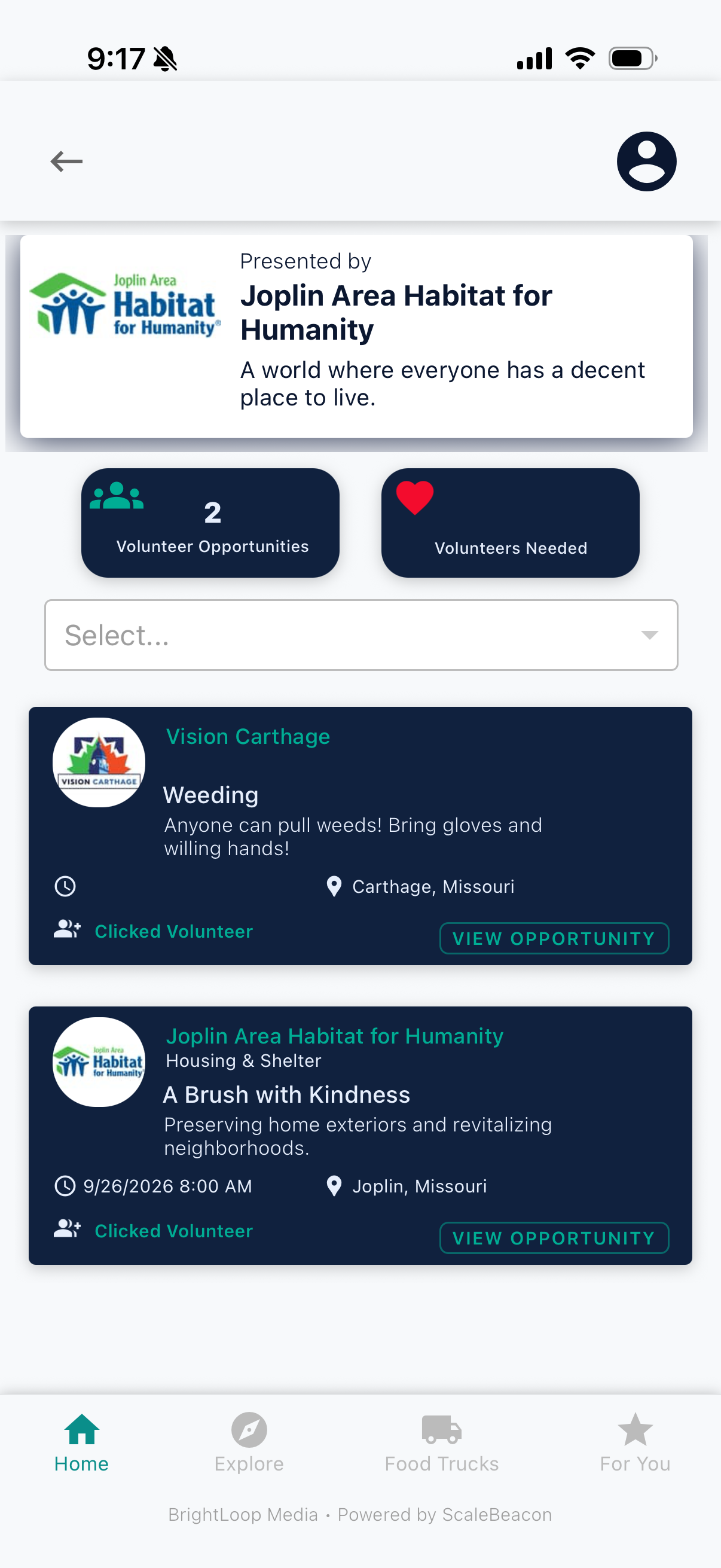 Volunteer opportunities inside BrightLoop Local